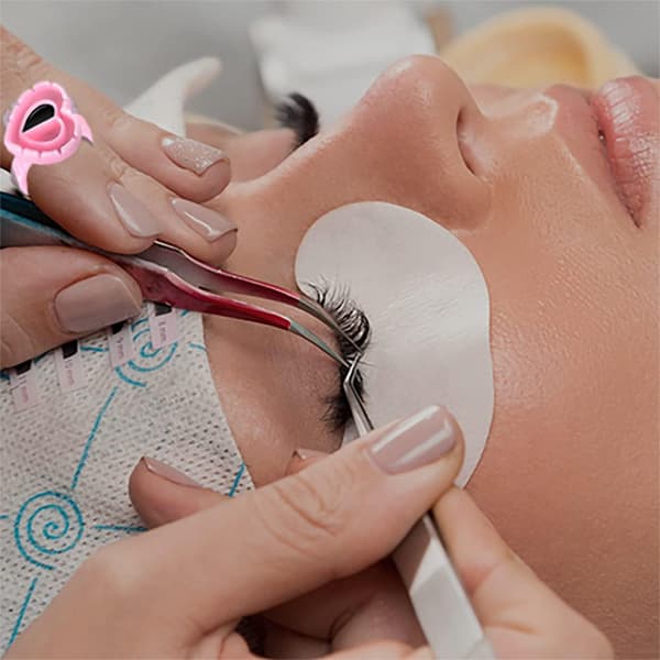 100 stk. limringe til eyelash extensions, limholder til øjenvipper, limringe til tatovering af blæk, engangsringe