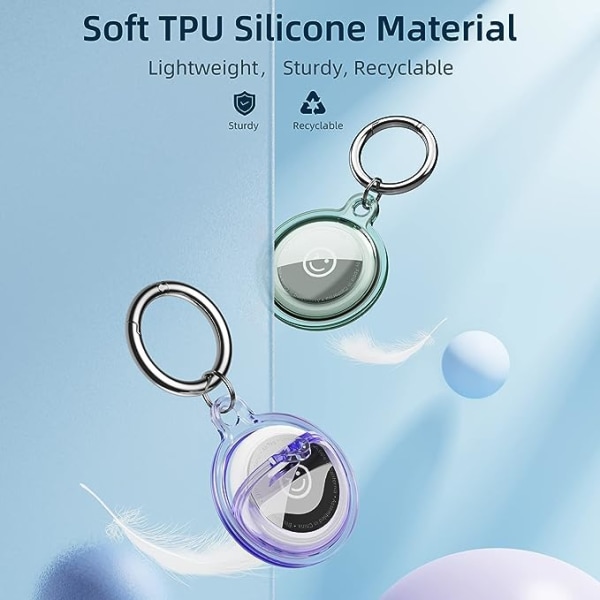 4-osainen kotelo Apple Airtag -avaimenperälle (monivärinen), 4-osainen vedenpitävä Airtag -pidike (avaimenperällä), TPU-silikoni Airtag -kotelo, Li