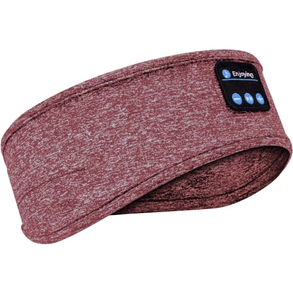 Bluetooth Sovband - Trådlösa Hörlurar med Mikrofon för Män & Kvinnor, Perfekt för Sömn, Yoga, Träning & Löpning (Röd)