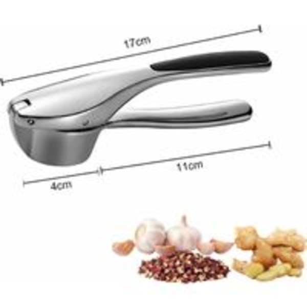 Garlic Press, Triomphe Garlic Crusher, Stainless Steel Garlic Press, Professional Crusher Practical Dishwasher Clean, Garlic Crush with Non-Slip Han