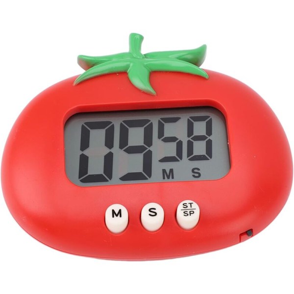 Digital Timer til Børn, Stort LCD Display, Tomat Timer med Høj Alarm, Magnetisk Elektronisk Nedtælling, Klasseværelse Køkken Timer til Børn