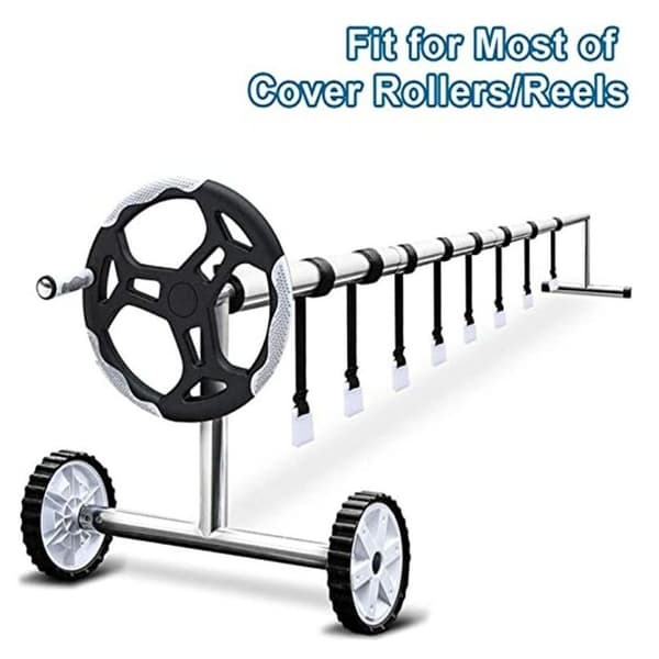 Solcelle Pool Cover Roller Fastgørelsessæt, 8 stk., Pool Cover Roller Fastgørelsesstropper til Universel Fastgørelse af Pool Cover Ruller til