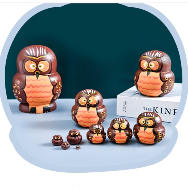Rysk docka i trä matryoshka DIY docka kit för barn 10 lager(Stil 2)