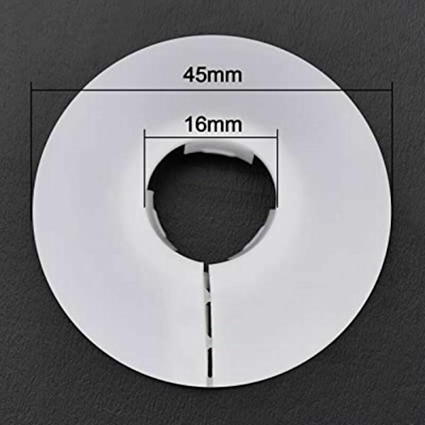 12 st slangskydd, täckrörskrage radiator, radiatorhylsa för slang rosett vit rund diameter på 15 mm (vit)