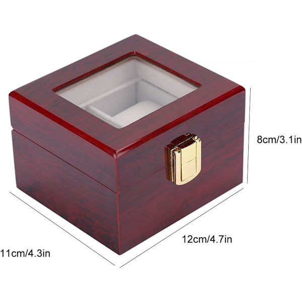 Klocklåda för 2 klockor, klockfodral i trä, klockdisplay med avtagbara klockkuddar och glaslock, klockfodral Elegant presentask från