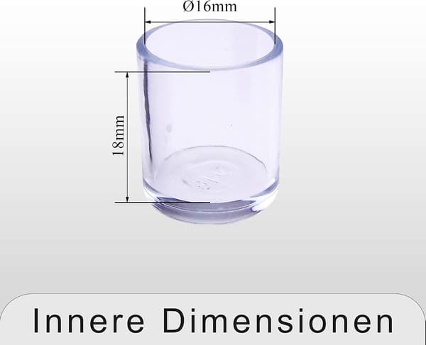 16 stk stolbenbeskyttere i silikon, runde, runde diameter: 16 mm