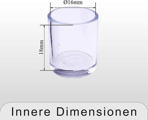 16 stk. stolbenbeskyttere i silikone, runde, diameter: 16 mm