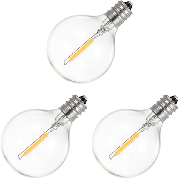 Sæt med 3 AC220-230 V 1 W 1 W G40 ACLOTE ACLOTE B GLAS TIL LYSGUIRLANDE, Indendørs eller Udendørs, HVID HVID, HVID