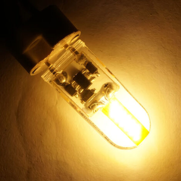 Pære GY6.35-3W Silikone -COB AC / DC12V, varm hvid - varm hvid