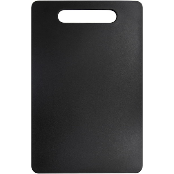 Svart - Plastskärbräda med handtag, livsmedelssäker, diskmaskinssäker, tjock skärbräda, lätt grepp (1 st)