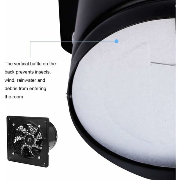 15 cm utsugsfläkt luftutsug väggventilation Tyst badrum garage kök 40w 220 v fläkt 600m³ / h luftflöde