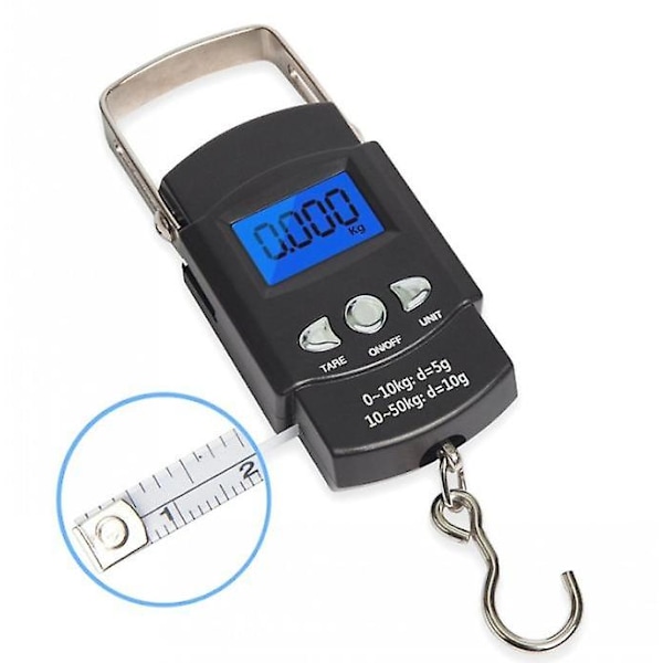 2-pack 50 kg Bagagevåg, Fiskevåg med Tejpkrok, Bärbar