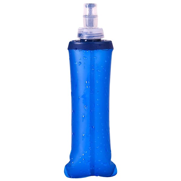 2 stk Myke Flasker 250ml, TPU Foldbar Løpevannflasker, Utendørs Sports Hydreringsflaske, Myk Sammenleggbar Vannflaske