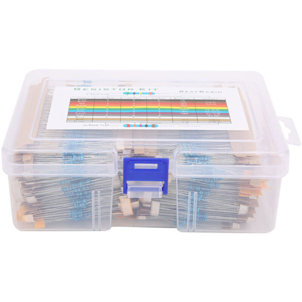 Sæt med 2.600 1/4 W metallagsmodstande, elektroniske komponenter, 1 RΩ-3 MΩ