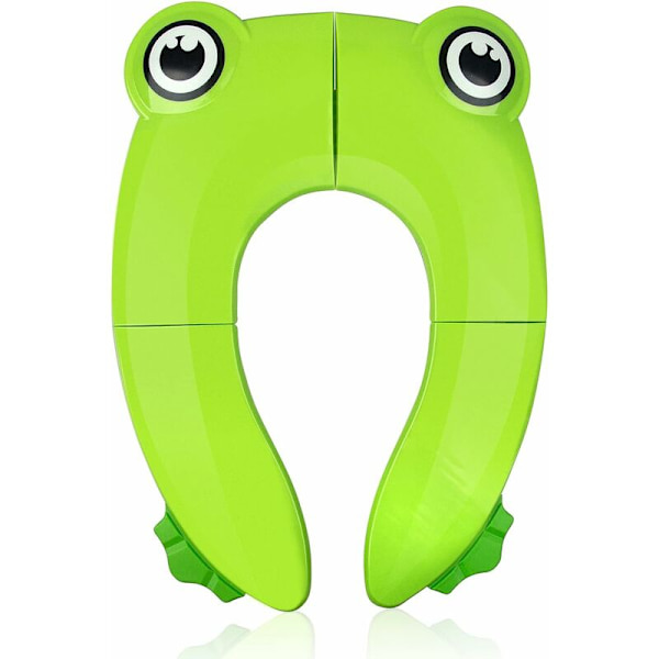 Baby Toiletreducer, Rejse Toiletreducer, Sammenklappeligt Børne Toiletsæde, Børne Toiletreducer, Rejse Sammenklappeligt Toiletsæde med 1 Bærepose, Grøn Fr