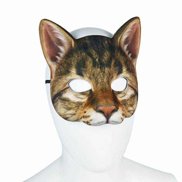 Halloween Realistic Cat Masks Animal Cat Masks Halloween Christmas Easter Nyhet Maskerade tilbehør