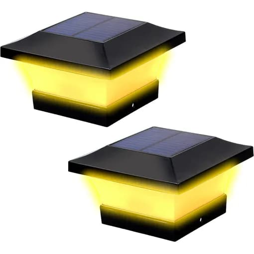 Vandtæt LED solcelle postlys til udendørs havepost til 10x10cm træstolpe, terrasse, hegn (1 stk.)