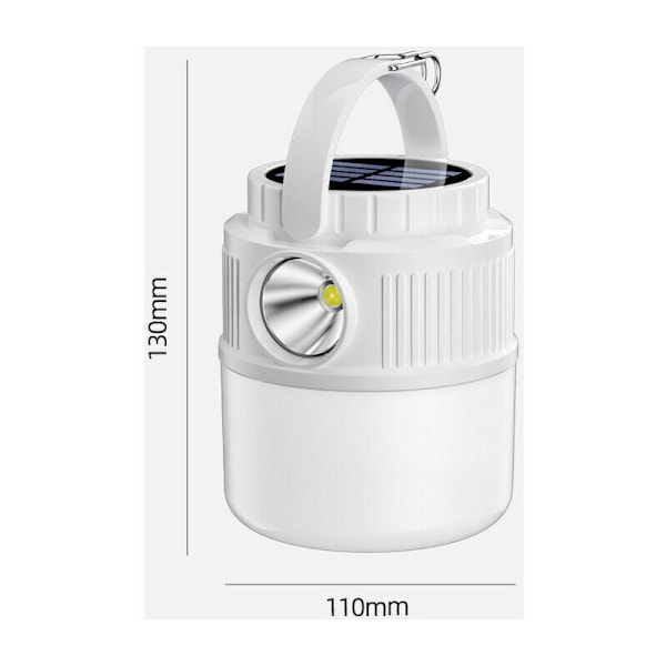 1 LED Aurinkoleirivalaisin, USB Ladattava, Neljä Tilaa, Kannettava Vedenpitävä Muotoilu, Uusi Monitoiminen Ulkokäyttöön Tarkoitettu Kaksois-LED-valo Retkeilyyn ja Hätätilanteisiin