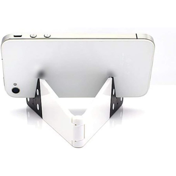 5 stk Smarttelefon og nettbrett skrivebord V-formet stativ, sammenleggbar telefonholder for iPhone iPad Samsung Galaxy HTC One og alle mobiltelefoner, fin og fasjonabel