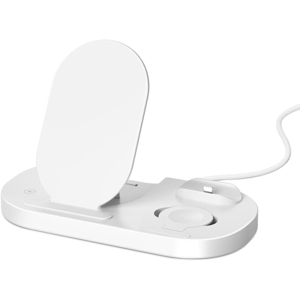 Teleport Kabel 3 i 1 Foldbar Trådløs Oplader Højhastigheds Trådløs Opladningsstation, 15W Hurtig Opladning Foldbar Opladningsstation Erstatning for IOS