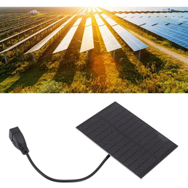 Solpanel 5W 5V Utomhus solpanel som respekterar ljusmiljön för mobiltelefoner
