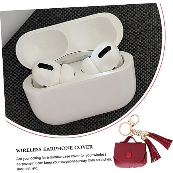 (Punainen) Sopii Apple Wireless Bluetooth -kuulokkeiden Pro -suojakoteloon, langattomat kuulokkeet
