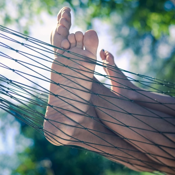 Net Hammock, Enkeltpersoners Havehavehænge, Camping, Letvægt til Indendørs og Udendørs, Grøn