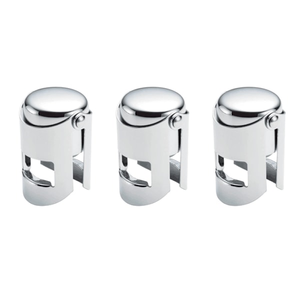 3 vinkorkar (silver)
