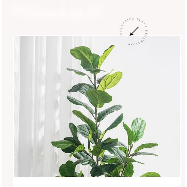 Kunstig Mini Violinblad Figentræ Falsk Ficus Træplante 32 Blade Kunstig Plante Potteplante Til Indendørs Hjemmekontor Moderne Dekoration Perfekt