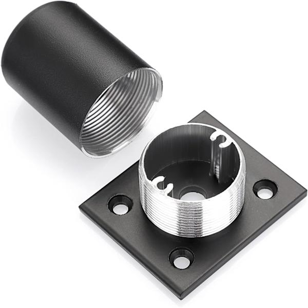 (Sort, Højde 50mm) 4 stk Justerbare Møbelben Sengeløse Løft Møbler Aluminiumlegering Ben til Seng Base, Skab, Bord