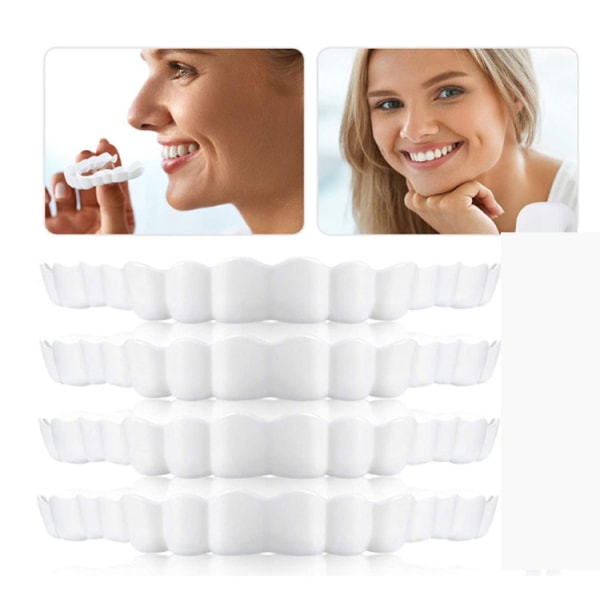 12 omedelbara kosmetiska fanerproteser Jagged Smile Top Botten rätande hängslen Liner Whitening Repair Kit med mini pincett
