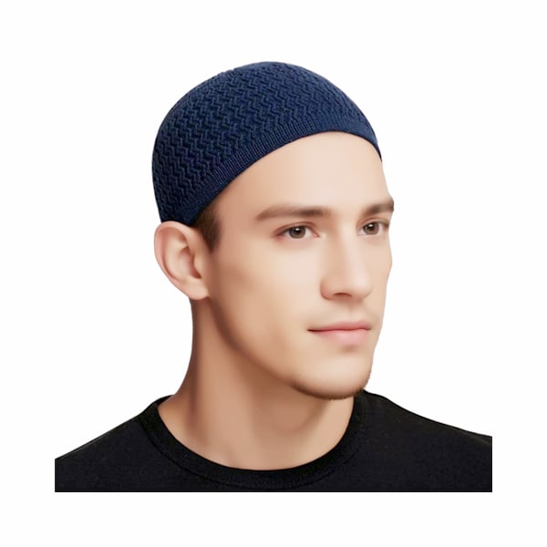 Stræk-strikket Hat Skull Cap Beanie Cap Muslimsk Islamisk Skull Akrylfiber