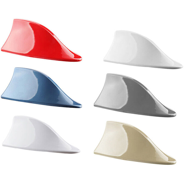 Bil Hai Shark Universal Antenne Auto Shark Automatisk Shark Signal FM/AM, Modell: Hvit 37 - Modell: Hvit 37