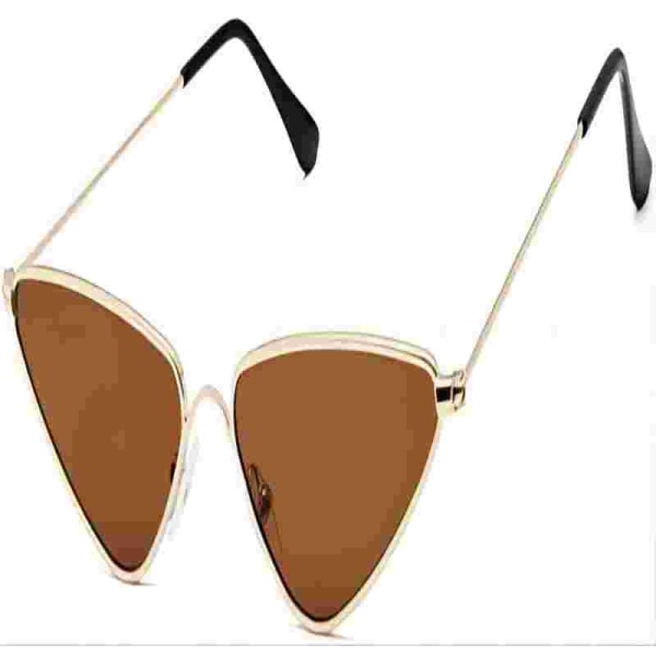 Cat-eye solglasögon för kvinnor, retro triangulära glasögonfest med smal båge, hippiemetallglasögon gatufotografering