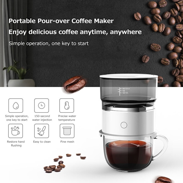 Kaffebryggare med portabel espressovattentank mini mini kaffebryggare dropp för utomhusbruk
