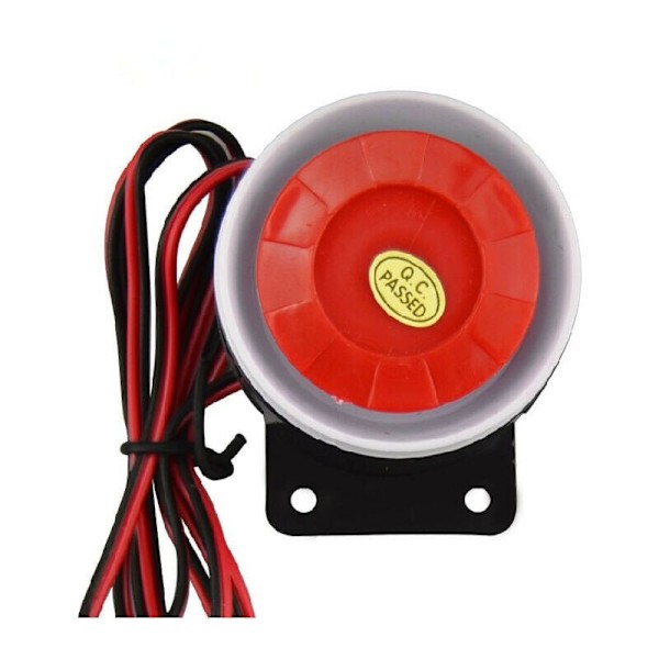 12V 120dB mini trådsiren för larm Säkerhetssystem larmtillbehör Larmsystem Säkerhetssystem för hemmet Hem Klaxon Summer Högt Larm