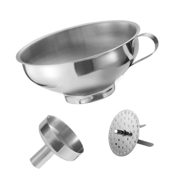 Home Made Kitchen Craft Stainless Steel Adjustable Funnel