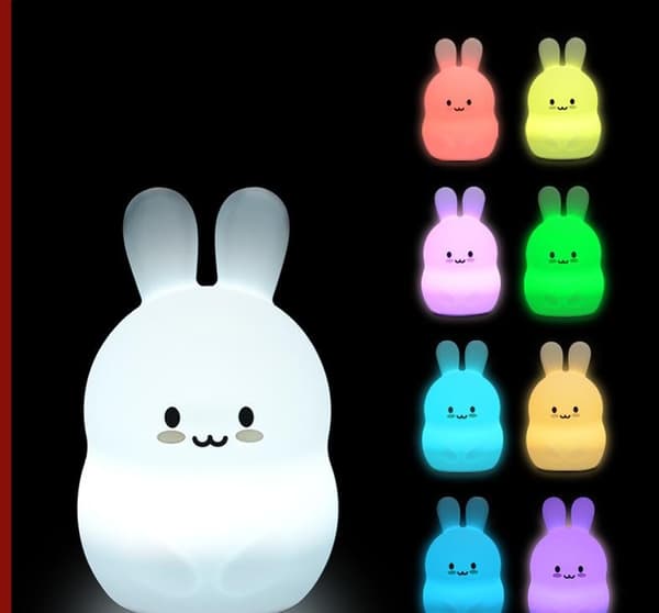 Luminous baby rabbit LED vit silikonkanin, handladdad version 700 ma 0,35 W