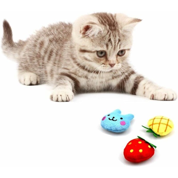 Legetøj Cataires, 5 Kattegræs Legetøj, Interaktiv Cataire Snyde legetøj legetøj til killing Kitty Jordbær/Frø/Kanin/Ananas/Gulerod/Gulerod