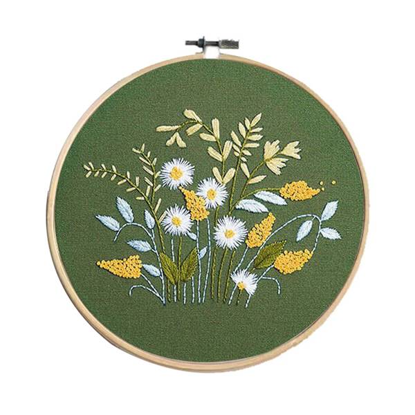 3-pack broderikit för nybörjare, 8-tums tryckt broderikit med mönster och instruktioner, korsstygnsstartkit för vuxna hantverk