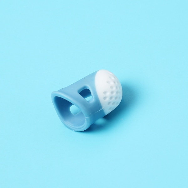 Sininen 3kpl Pehmeä liukumaton sormustu kotitalouksien ompelutyökalujen suoja