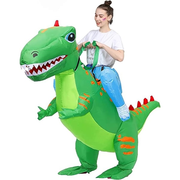 Oppblåsbart dinosaurkostyme, morsomt oppblåsbart kostyme Halloween a