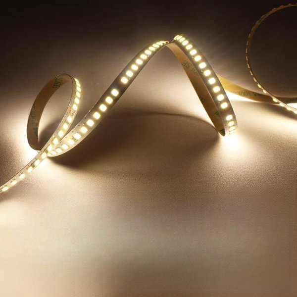 LED-lysstripe utendørs vanntett høyspenning selvklebende hjemmeinnredning belysning COB superlys dobbel rad takmyk lys