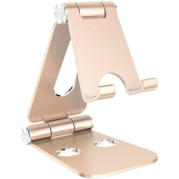 Gold,Phone Holder, Tablet Holder, Dock Holder Compatible for Mobile Phone, Accessories, Desk, Other Smartphones Aluminum