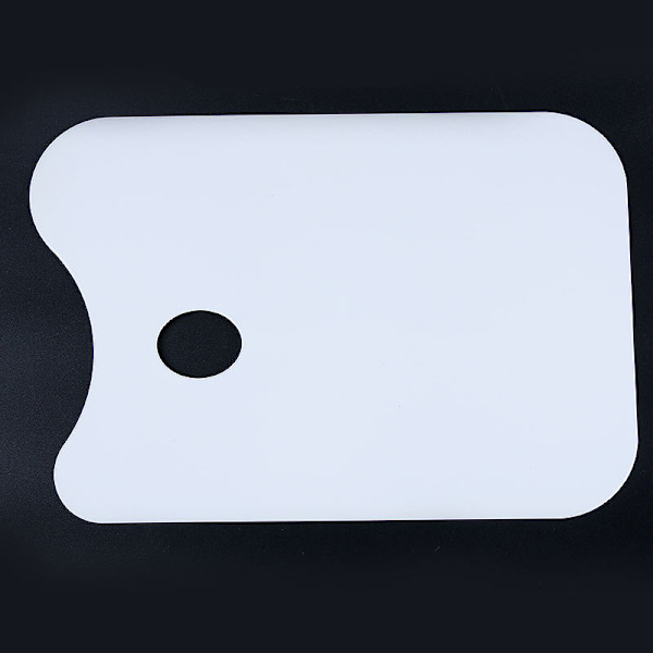 Hvit - 1 stk, pigmentert palett - Stor/Flat/Rektangel - 25,5*37cm