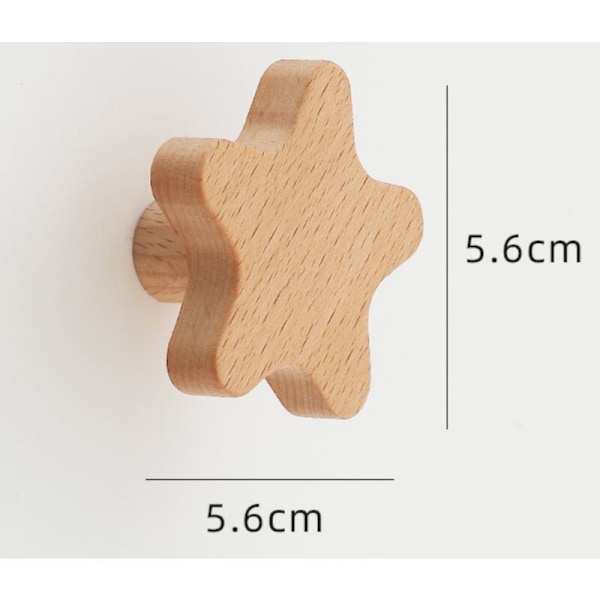 Barns väggkrokar Trä Vägg Trätapet För att hänga väskor och jackor Skandinavisk dekoration Modern design (Lot Star om 2)