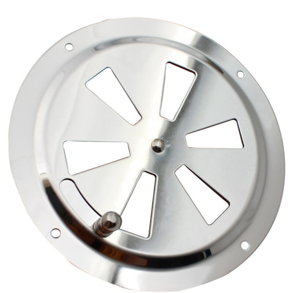 Rund ventilasjonsrist, justerbar ventilasjonsåpning i rustfritt stål, inn- og utlufting 125mm (5\")