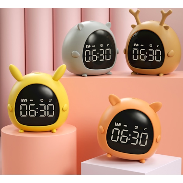 Analog Alarmklokke Sengeside Alarm Høy Alarm Tegneserie Alarm Mute 2 Grupper av Tidsinnstillinger Smart Multifunksjon Barn Multifunksjon Elektronisk Klokke Ra