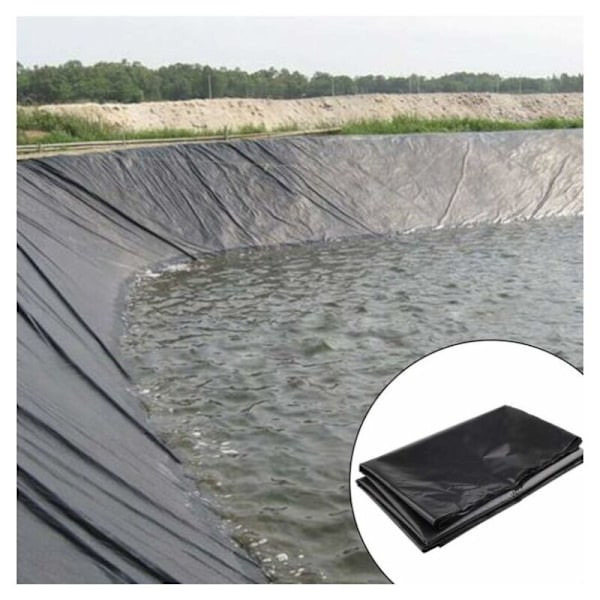 Højdensitets polyethylen bassin bacon - 2 m x 3 m - sort - Til fisk med fisk, vandløb, springvand og vandhaver