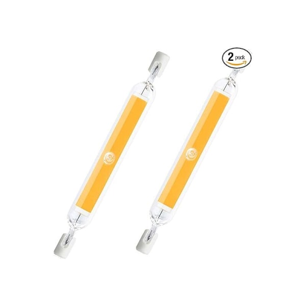2 stk. 78mm 5W 220V R7S LED lampe Høj Lysstyrke Model COB Glas med dobbelt endelampe erstatter halogenlamper, lavt forbrug af naturligt lys